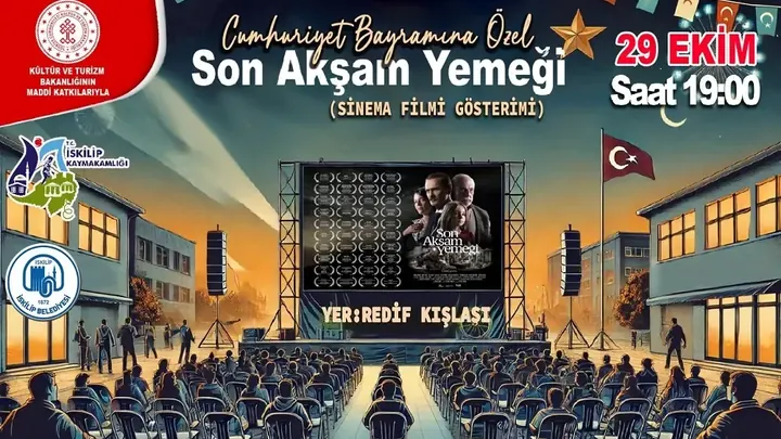 Cumhuriyet Bayramı'na özel, İskilip’te sinema gecesi