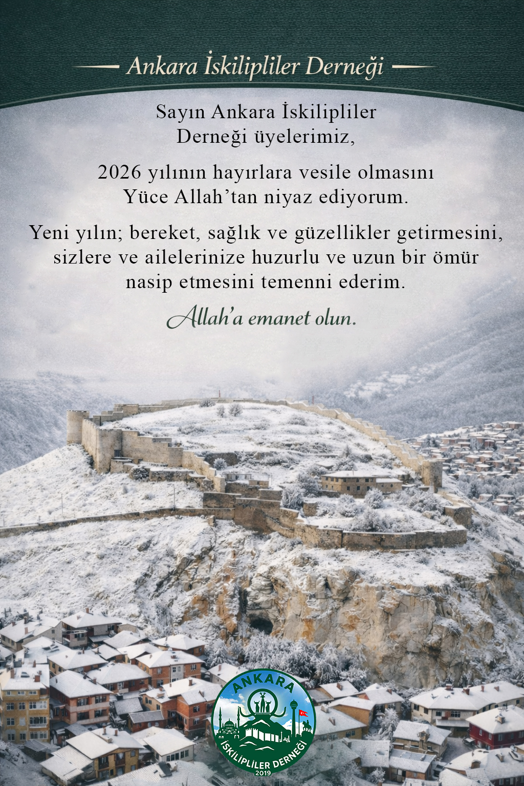 2026 Yeni Yıl Mesajı | Ankara İskilipliler Derneği
